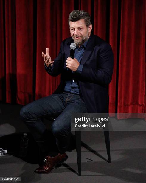 Director Andy Serkis on stage during The Academy of Motion Picture Arts & Sciences official academy screening of Breathe at the MOMA Celeste Bartos...