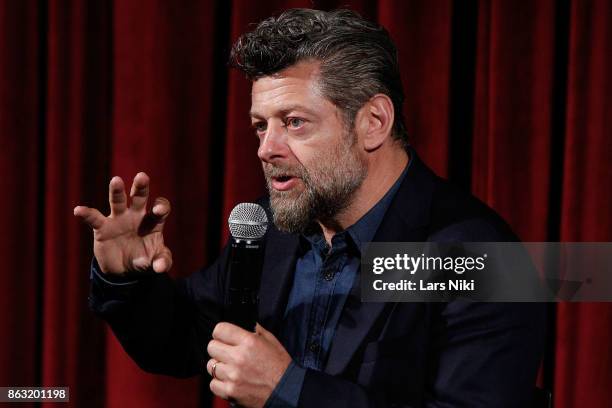 Director Andy Serkis on stage during The Academy of Motion Picture Arts & Sciences official academy screening of Breathe at the MOMA Celeste Bartos...