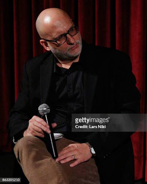 Moderator Joe Neumaier on stage during The Academy of Motion Picture Arts & Sciences official academy screening of Breathe at the MOMA Celeste Bartos...