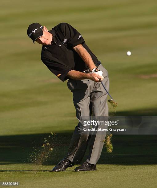 Jim Furyk hits from the fifth fairway during the final round of the 2005 Target World Challenge Presented by Countrywide at the Sherwood Country Club...
