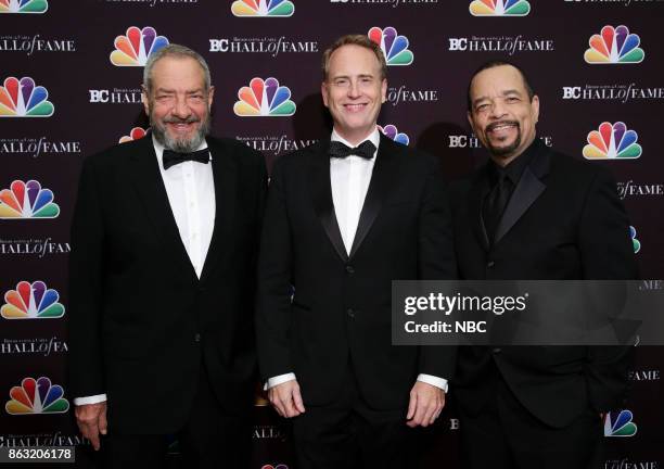 Broadcasting & Cable 27th Annual Hall of Fame -- Pictured: Dick Wolf; Robert Greenblatt, Chairman, NBC Entertainment, honoree; Ice-T --