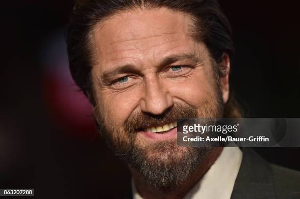 Actor Gerard Butler arrives at the premiere of 'Geostorm' at TCL Chinese Theatre on October 16, 2017 in Hollywood, California.