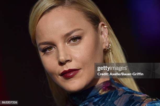 Actress Abbie Cornish arrives at the premiere of 'Geostorm' at TCL Chinese Theatre on October 16, 2017 in Hollywood, California.