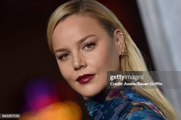 Actress Abbie Cornish arrives at the premiere of 'Geostorm' at TCL Chinese Theatre on October 16, 2017 in Hollywood, California.