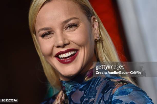 Actress Abbie Cornish arrives at the premiere of 'Geostorm' at TCL Chinese Theatre on October 16, 2017 in Hollywood, California.