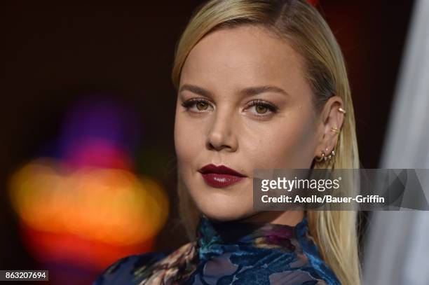 Actress Abbie Cornish arrives at the premiere of 'Geostorm' at TCL Chinese Theatre on October 16, 2017 in Hollywood, California.