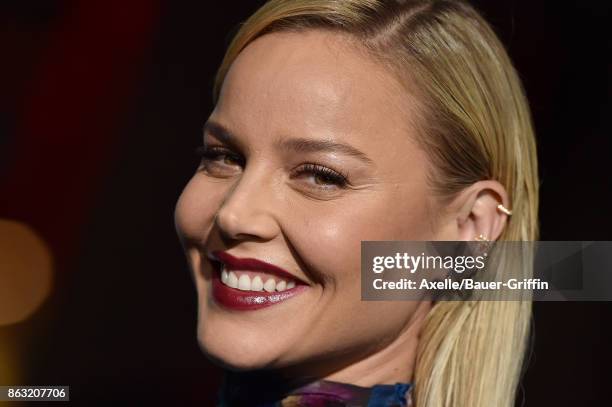 Actress Abbie Cornish arrives at the premiere of 'Geostorm' at TCL Chinese Theatre on October 16, 2017 in Hollywood, California.