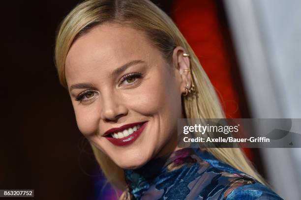 Actress Abbie Cornish arrives at the premiere of 'Geostorm' at TCL Chinese Theatre on October 16, 2017 in Hollywood, California.