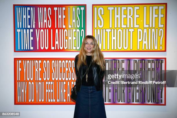 Arabelle Reille-Mahdavi attends the Art Exhibition Reflexion Redux of Benjamin Millepied and Barbara Kruger at Studio des Acacias on October 19, 2017...