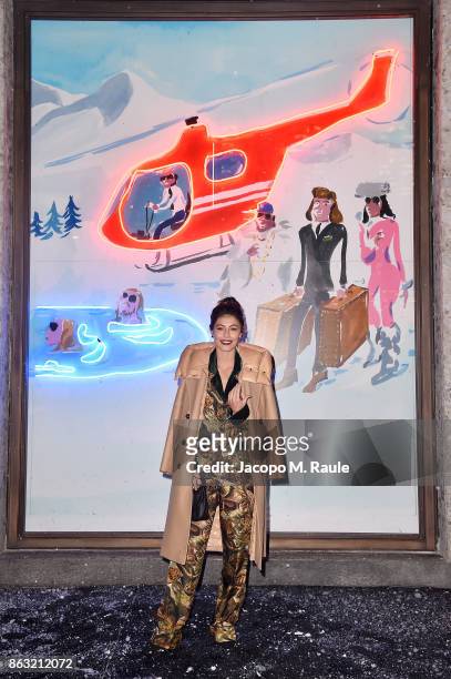 Alessandra Mastronardi attends the Moncler Flagship Store Opening Cocktail on October 19, 2017 in Milan, Italy.