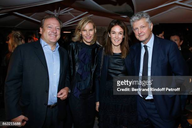 Maurizio Borletti, his wife Grace, Francois Tajan and his wife attend the Dinner for the Art Exhibition Reflexion Redux and the launch of Numero Art...