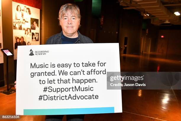 Musician Bela Fleck arrives at the The Recording Academy District Advocate Day at Musicians Hall of Fame and Museum on October 19, 2017 in Nashville,...