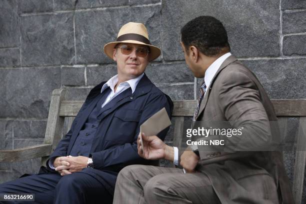 The Travel Agency" Episode 506 -- Pictured: James Spader as Raymond "Red" Reddington, Harry Lennix as Harold Cooper --