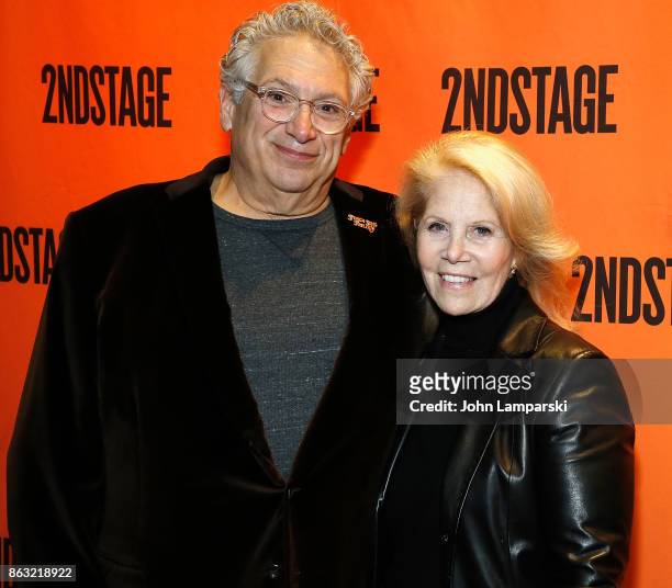 Playwright, Harvey Firestein and Daryl Roth attend the Torch Song" Off-Broadway opening night at Tony Kiser Theatre on October 19, 2017 in New York...