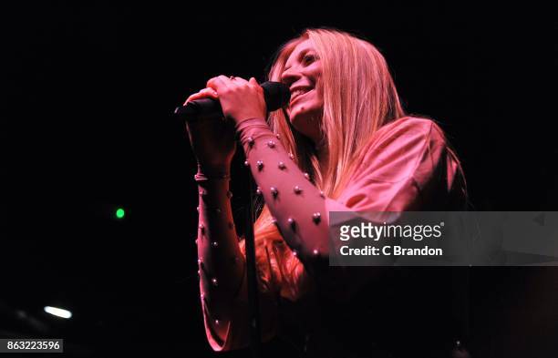 Becky Hill performs on stage at KOKO on October 19, 2017 in London, England.
