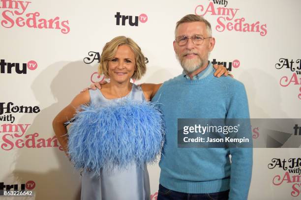 Amy Sedaris and Todd Oldham attend the premiere screening and party for truTVs new comedy series At Home with Amy Sedaris at The Bowery Hotel on...