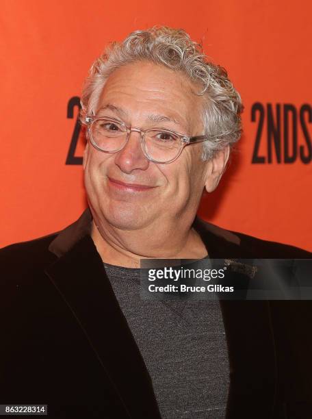 Playwright Harvey Fierstein poses at the Opening Night arrivals for "Torch Song" at The Second Stage Tony Kiser Theatre on October 19, 2017 in New...