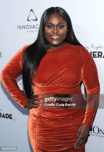 Actress Danielle Brooks attends Daniel E Straus & CareOne Starry Night Masquerade For Puerto Rico at Skylight Clarkson North on October 19, 2017 in...