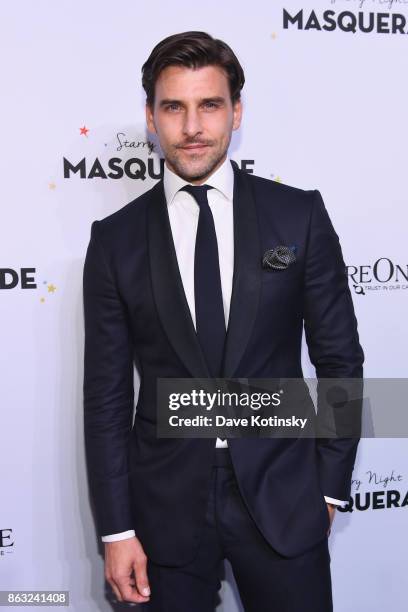 Actor Johannes Huebl attends Daniel E Straus & CareOne Starry Night Masquerade For Puerto Ricoat Skylight Clarkson North on October 19, 2017 in New...