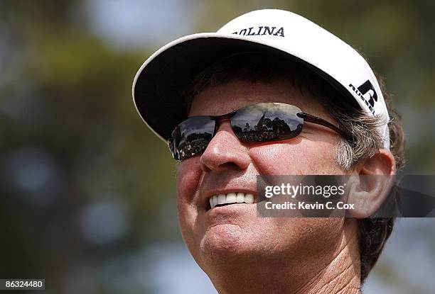 South Carolina head football coach Steve Spurrier during the Verizon Heritage Pro-Am Wednesday, April 12 at Harbour Town Golf Links in Hilton Head...