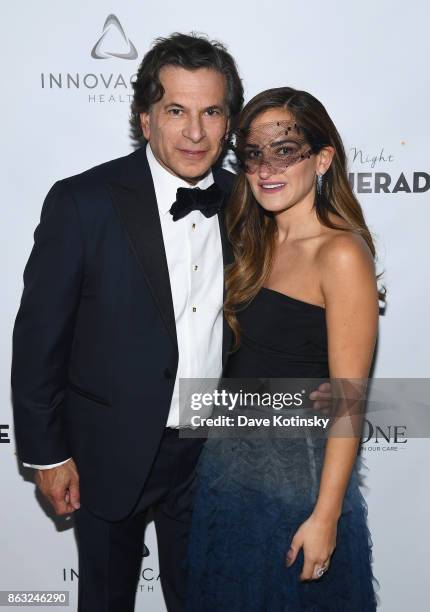CareOne Founder Daniel Straus and CareOne Executive Vice President Lizzy Straus attend Daniel E Straus & CareOne Starry Night Masquerade For Puerto...