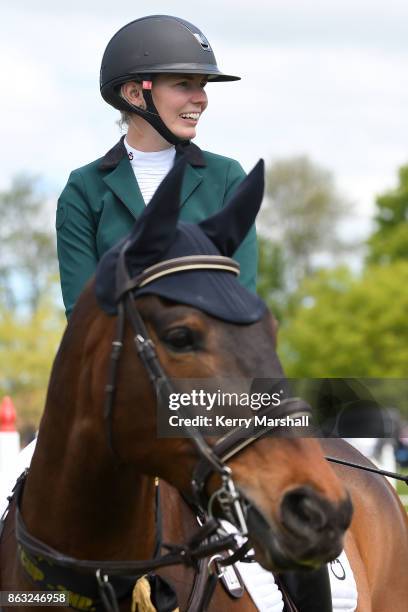 Rose Alfeld rides My Super Nova and is second in round one of the 2017/18 World Cup Show Jumping NZ qualifying series on October 20, 2017 in...