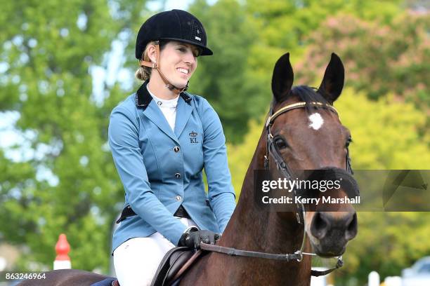 Katie Laurie rides Dunstan Breeze and wins round one of the 2017/18 World Cup Show Jumping NZ qualifying series on October 20, 2017 in Hastings, New...