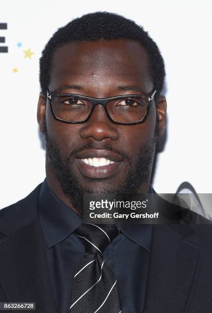 Player Jason Pierre- Paul attends the 2017 CareOne Masquerade Ball for Puerto Rico Relief Effort at Skylight Clarkson North on October 19, 2017 in...