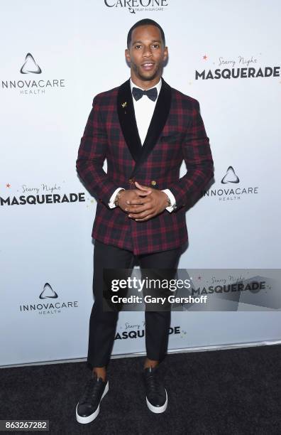 Player Victor Cruz attends the 2017 CareOne Masquerade Ball for Puerto Rico Relief Effort at Skylight Clarkson North on October 19, 2017 in New York...