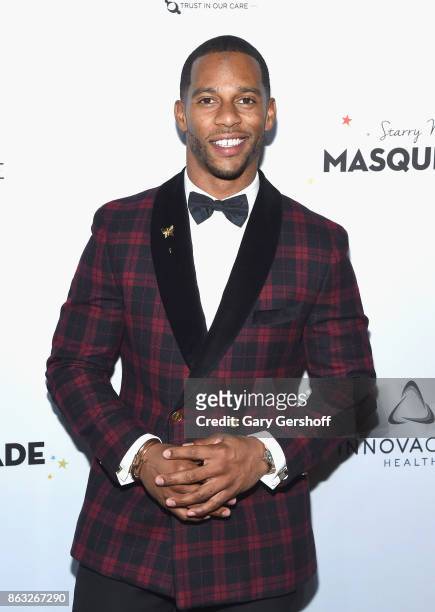 Player Victor Cruz attends the 2017 CareOne Masquerade Ball for Puerto Rico Relief Effort at Skylight Clarkson North on October 19, 2017 in New York...