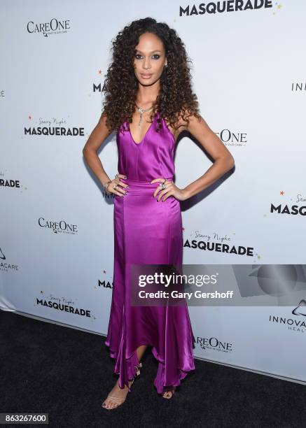 Actress Joan Smalls attends the 2017 CareOne Masquerade Ball for Puerto Rico Relief Effort at Skylight Clarkson North on October 19, 2017 in New York...