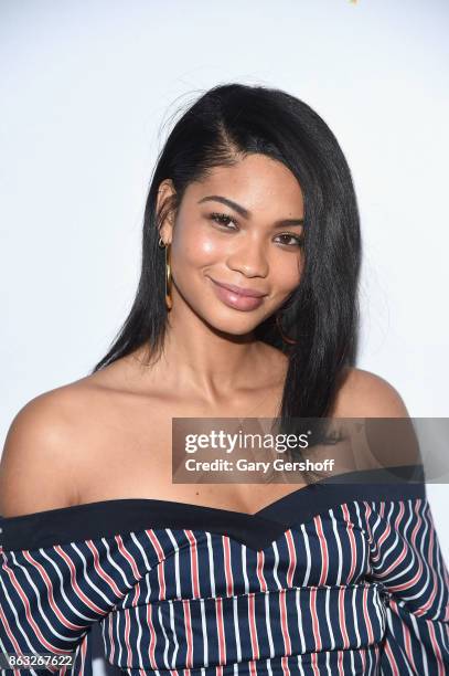 Model Chanel Iman attends the 2017 CareOne Masquerade Ball for Puerto Rico Relief Effort at Skylight Clarkson North on October 19, 2017 in New York...