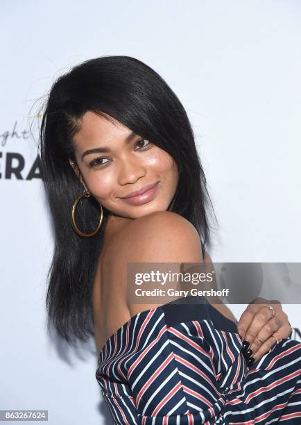 Model Chanel Iman attends the 2017 CareOne Masquerade Ball for Puerto Rico Relief Effort at Skylight Clarkson North on October 19, 2017 in New York...