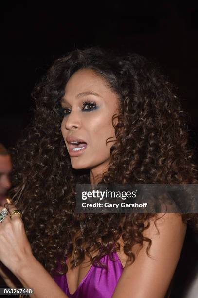 Actress Joan Smalls attends the 2017 CareOne Masquerade Ball for Puerto Rico Relief Effort at Skylight Clarkson North on October 19, 2017 in New York...