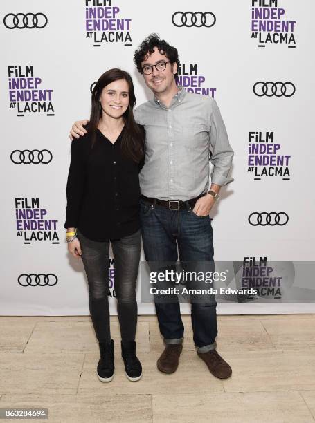 Directors Elaine McMillion Sheldon and Andrew Beck Grace attend the Film Independent at LACMA Special Screening of "11/8/16" at the Bing Theatre At...