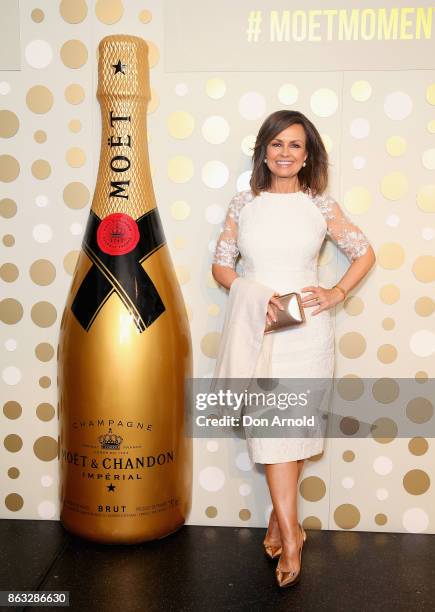 Lisa Wilkinson poses at Sydney Opera House on October 20, 2017 in Sydney, Australia. More than 800 people gathered to celebrate global champagne day...