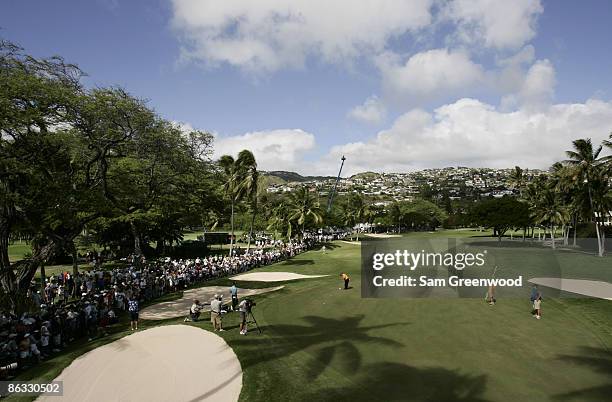 Scenic of the 16th hole during the third round of the Sony Open in Hawaii held at Waialae Country Club in Honolulu, Hawaii, on January 13, 2007.