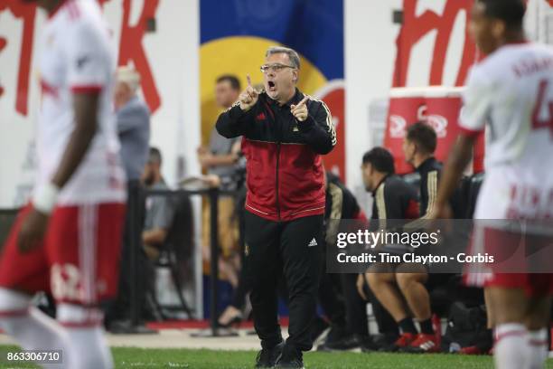 Atlanta United head coach Gerardo Martino on the sideline during the New York Red Bulls Vs Atlanta United FC, MLS regular season match at Red Bull...