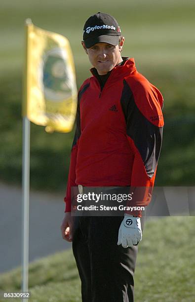 Justin Rose in action in the final round of the 2007 Bob Hope Chrysler Classic at the Classic Club in Palm Desert, California on January 21, 2007.