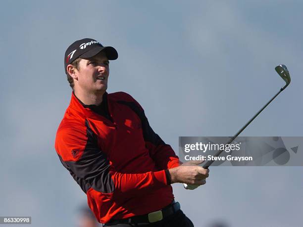 Justin Rose in action during the final round of the 2007 Bob Hope Classic at the Classic Club in Palm Desert, California on January 21, 2007.