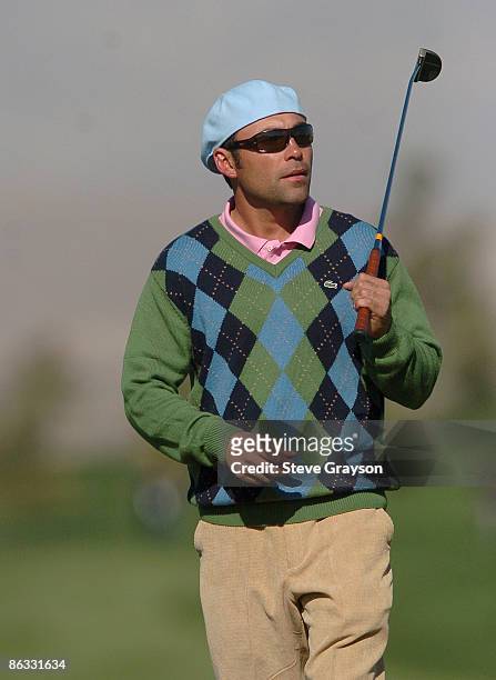 Oscar De La Hoya during the fourth round of the 2007 Bob Hope Chrysler Classic at Classic Club in Palm Desert, California on January 20, 2007.