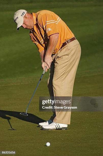 John Rollins during the final round of the 2007 Bob Hope Chrysler Classic at Classic Club in Palm Desert, California on January 21, 2007.