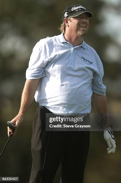 Steve Lowery in action during the continuation of the rain delayed first round of the 2005 The International at Castle Pines Golf Club in Castle...