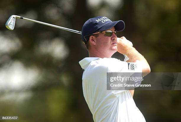 Joe Ogilvie in action during the continuation of the rain delayed first round of the 2005 The International at Castle Pines Golf Club in Castle Rock,...