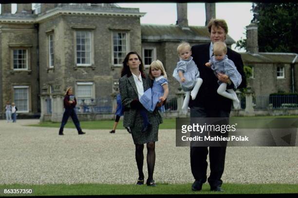 Viscount Althorp and his wife Victoria with their 3 daughters : Kitty Eleanor, Eliza Victoria and Katya Amelia, attending a horse show at Althorp...