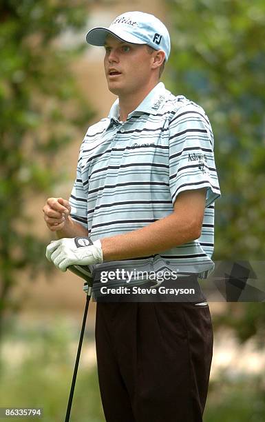 Nick Watney in action during the continuation of the rain delayed first round of the 2005 The International at Castle Pines Golf Club in Castle Rock,...