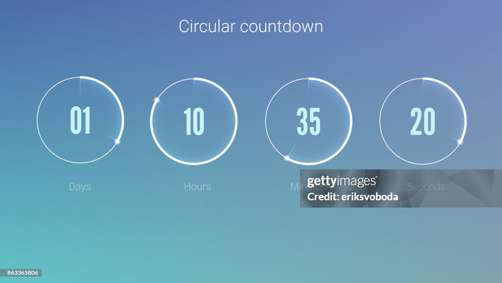 Timer Clock Ui Control Panel Part Of The User Interface Circular Clock Clock Application Ui Elements ...