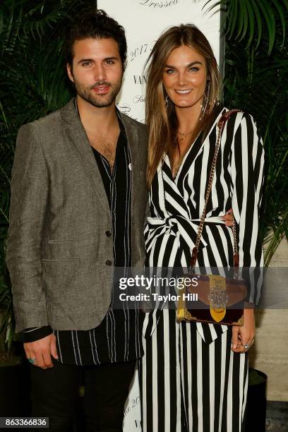 Cole Herrmann and Tessa Barton attend the Vanity Fair And Saks Fifth Avenue 2017 International Best-Dressed List Party at Academy Mansion on October...