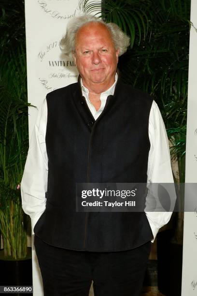 Graydon Carter attends the Vanity Fair And Saks Fifth Avenue 2017 International Best-Dressed List Party at Academy Mansion on October 19, 2017 in New...