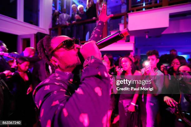 Recording artist Wale performs at the H.O.M.E by Martell event on October 19, 2017 in Washington, DC.